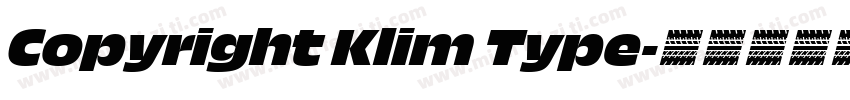 Copyright Klim Type字体转换